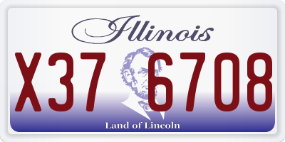 IL license plate X376708