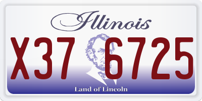IL license plate X376725