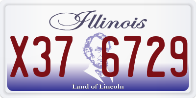 IL license plate X376729