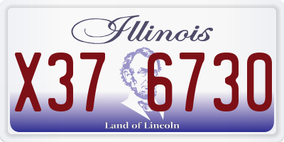 IL license plate X376730