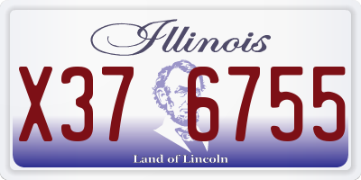 IL license plate X376755