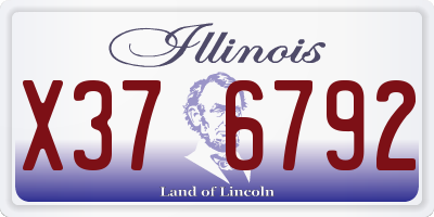 IL license plate X376792