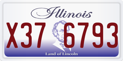 IL license plate X376793