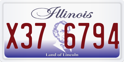 IL license plate X376794