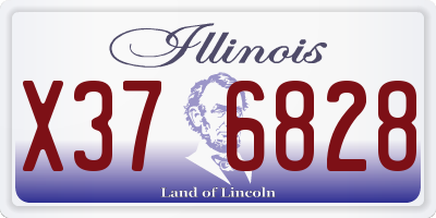 IL license plate X376828