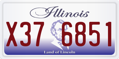 IL license plate X376851
