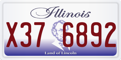 IL license plate X376892