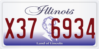 IL license plate X376934