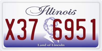 IL license plate X376951