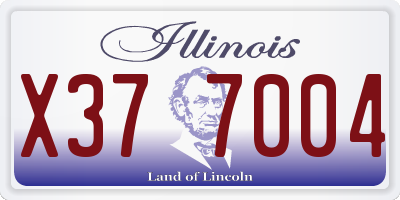 IL license plate X377004