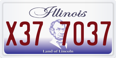 IL license plate X377037