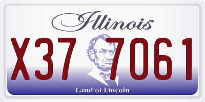 IL license plate X377061