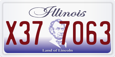 IL license plate X377063