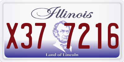 IL license plate X377216