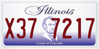 IL license plate X377217