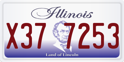 IL license plate X377253