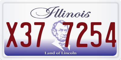 IL license plate X377254