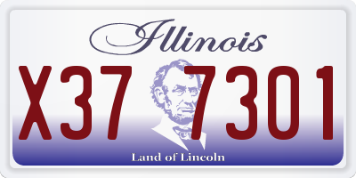 IL license plate X377301