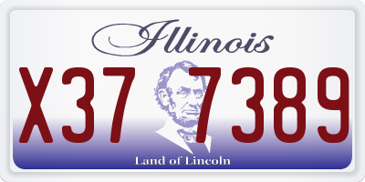 IL license plate X377389