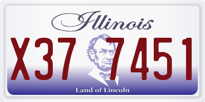 IL license plate X377451