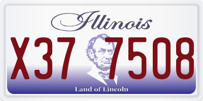 IL license plate X377508