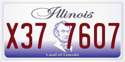 IL license plate X377607