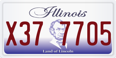 IL license plate X377705