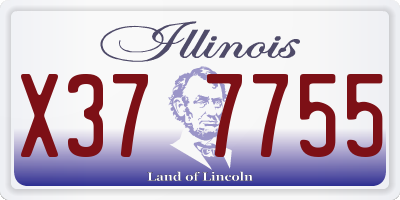 IL license plate X377755