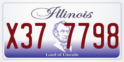 IL license plate X377798