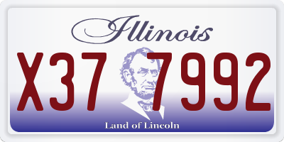 IL license plate X377992