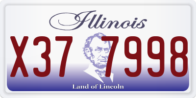 IL license plate X377998
