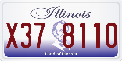 IL license plate X378110