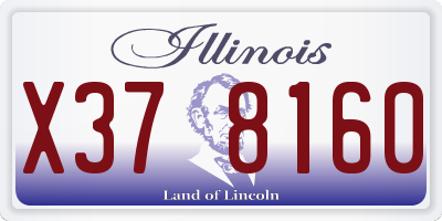 IL license plate X378160