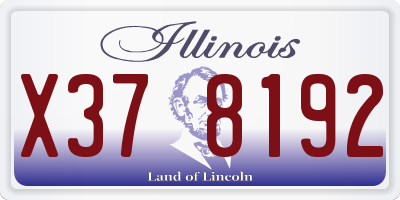 IL license plate X378192