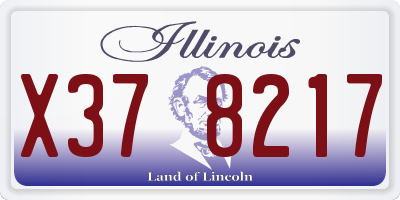 IL license plate X378217