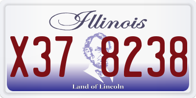 IL license plate X378238