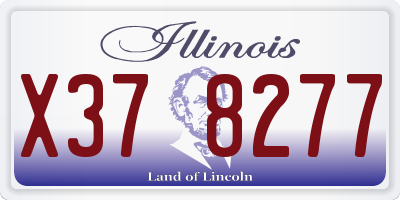 IL license plate X378277