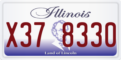 IL license plate X378330