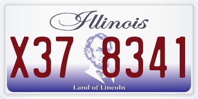 IL license plate X378341