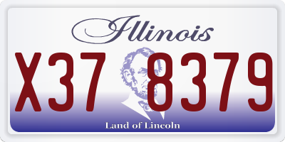 IL license plate X378379