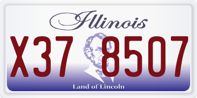 IL license plate X378507