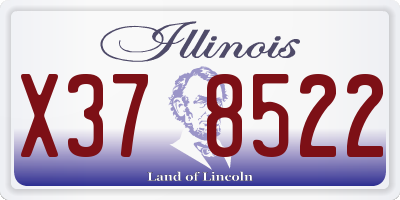 IL license plate X378522