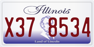 IL license plate X378534