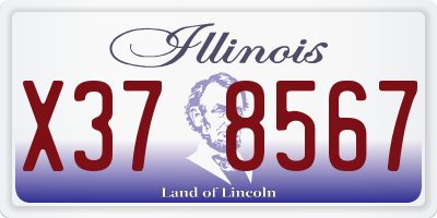 IL license plate X378567