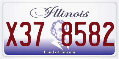 IL license plate X378582