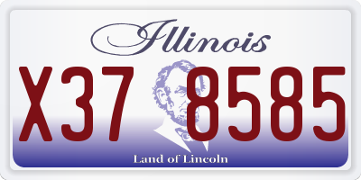 IL license plate X378585