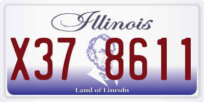 IL license plate X378611