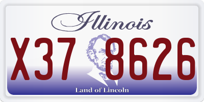 IL license plate X378626
