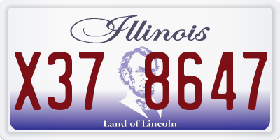 IL license plate X378647