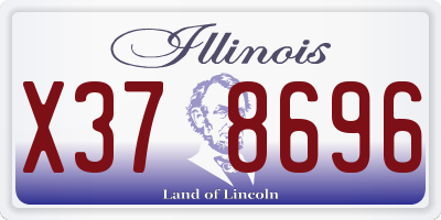 IL license plate X378696
